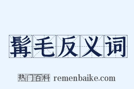 髯毛反义词是什么意思的图片